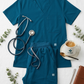 BLUE TEAL Women Scrub Set