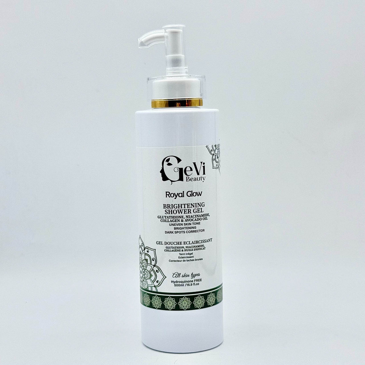 Royal Glow Brightening Body Wash/ Gel de Double Eclaircissant 500ml - GeVi Beauty 