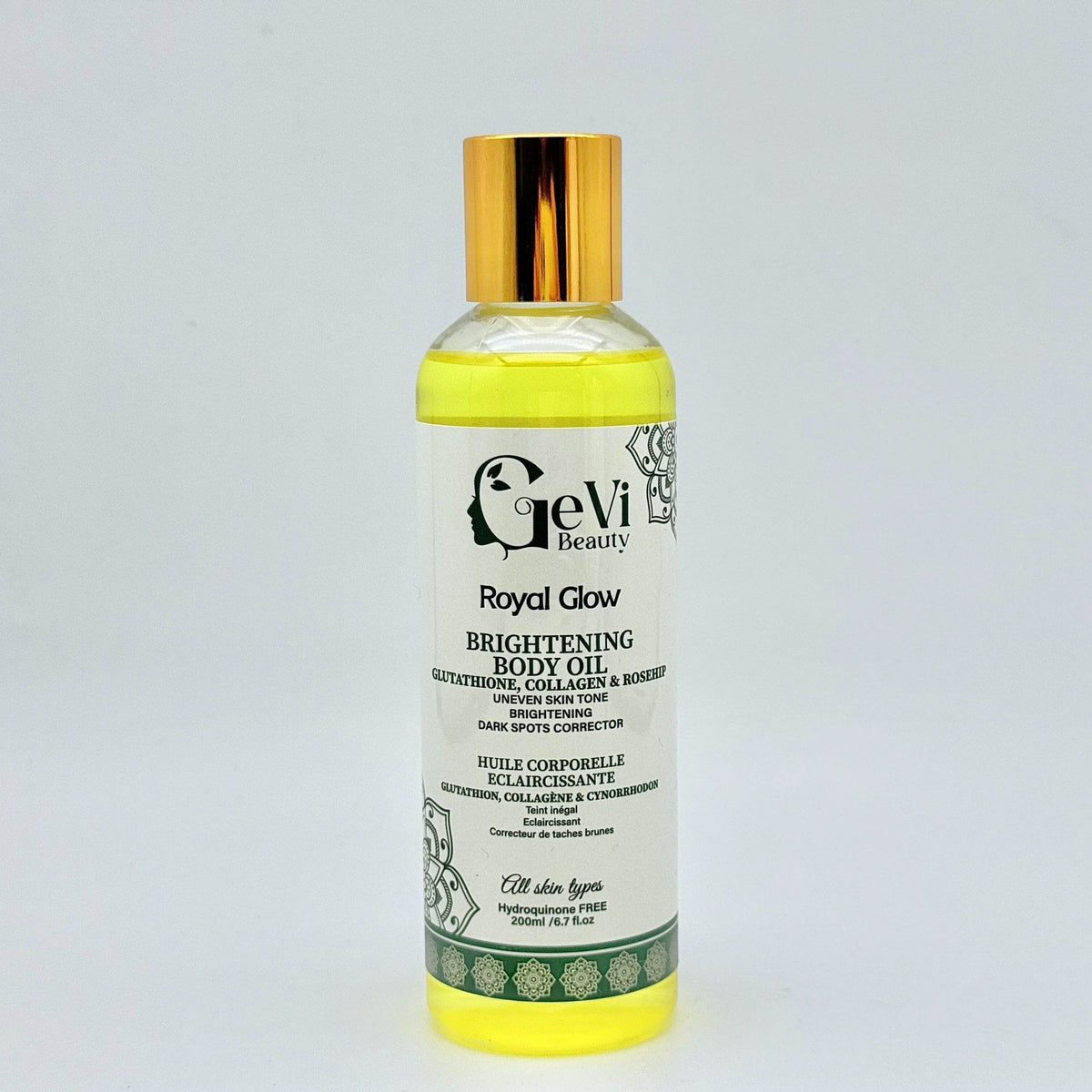 Royal Glow Brightening Body Oil 200ml - GeVi Beauty 