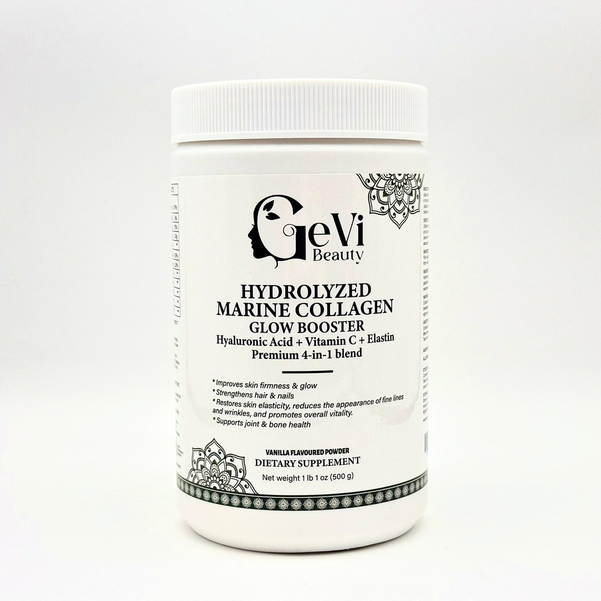 Hydrolyzed Marine Collagen 500g (Vanilla Flavoured)
