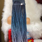 Satin Lined Braided Hat Wig (1b /dark blue/grey) - GeVi Beauty 