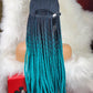 Satin Lined Braided Hat Wig (1b/Green) - GeVi Beauty 
